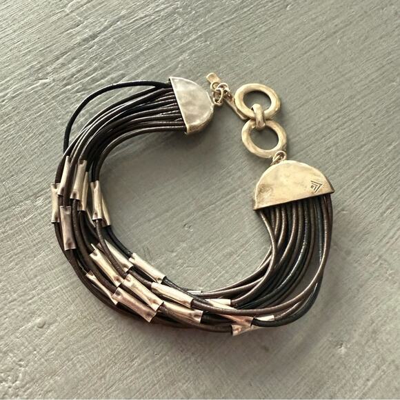 Silpada 925 Sterling Silver Multi Strand Toggle Bracelet - Picture 5 of 13